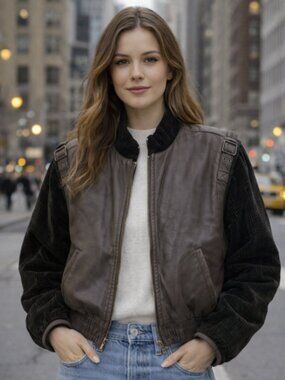 GORGEOUS ITALIAN LEATHER BOMBER! Vintage!